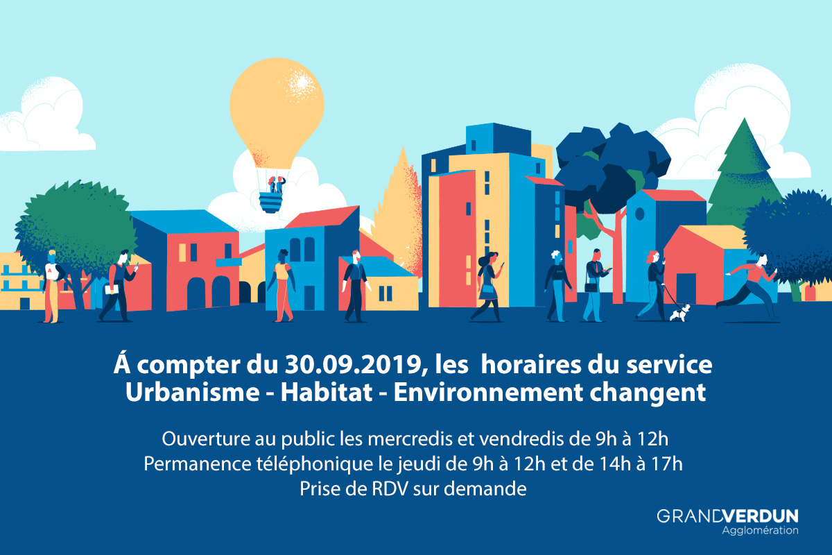 Le service Urbanisme – Habitat – Environnement change ses horaires