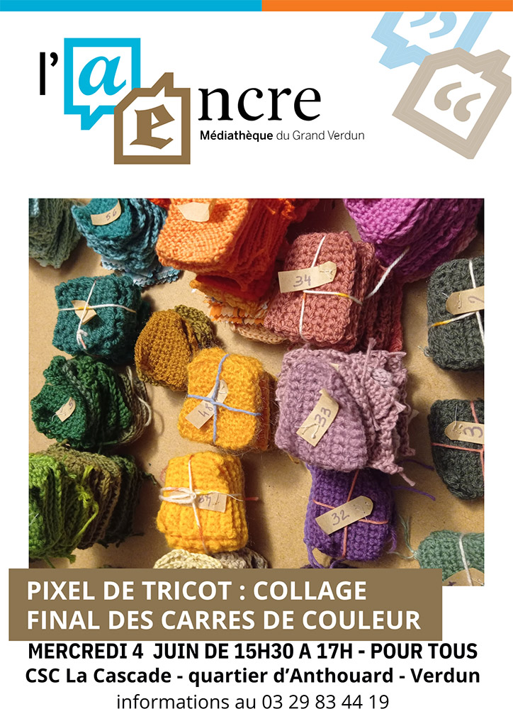 Pixel de tricot : collage