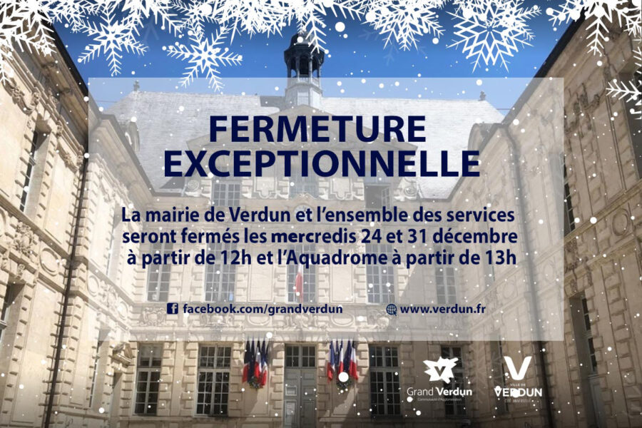 Fermeture exceptionnelle pendant les fêtes