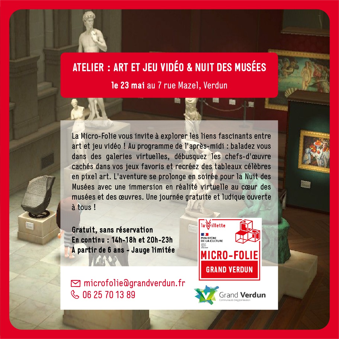 Atelier Art et Jeux Vidéos & Nuit des Musées