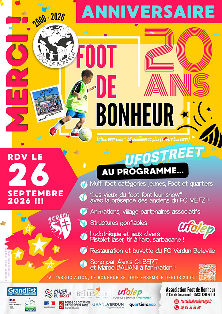 Les 20 ans de Foot de Bonheur