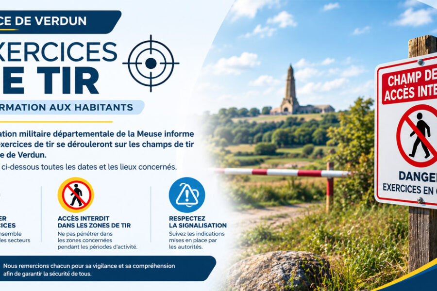 Avis de tirs militaires – Champ de tir de la Place de Verdun – Septembre 2026