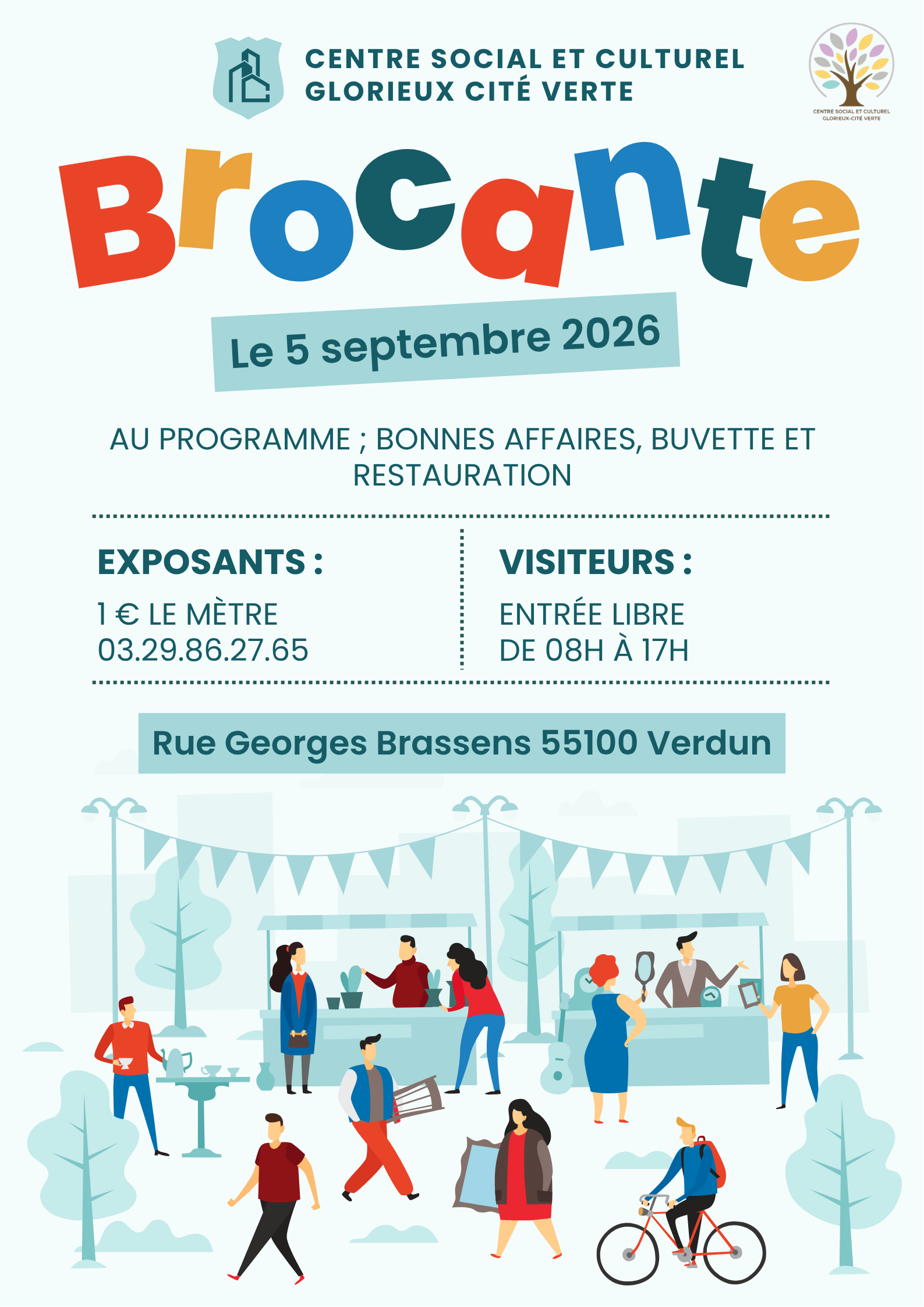 Brocante du Centre Social et Culturel Glorieux Cité Verte